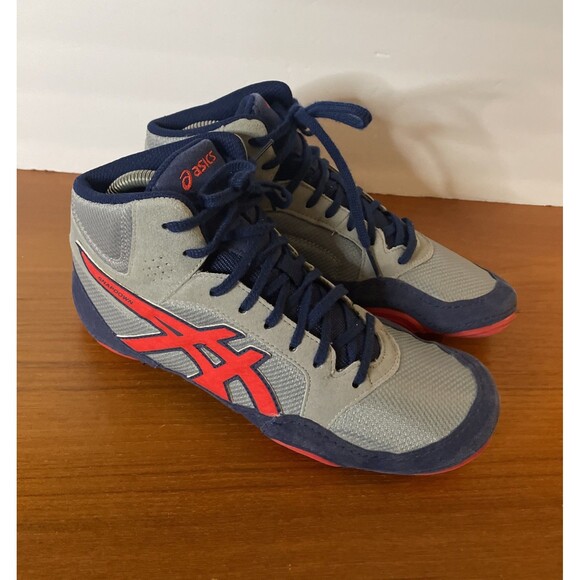 ASICS Snapdown 2 J703Y Men's Size 7 Gray Wrestling MMA Boxing Shoes Sneakers - Picture 1 of 10